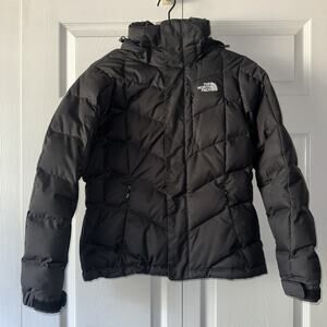 The North Face 600 Goose Down Black Full Zip Hooded Coat - Women’s S - Vintage